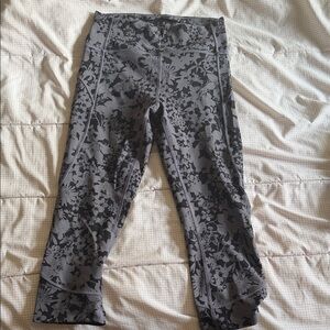 Lululemon Athletica Black Floral Leggings
